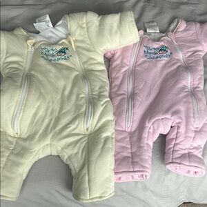 Baby Merlin's Magic Sleepsuit Bundle - Yellow and Pink